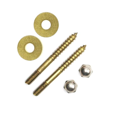 Thrifco Plumbing 2-1/2 Inch Brass Closet Screws 4400141